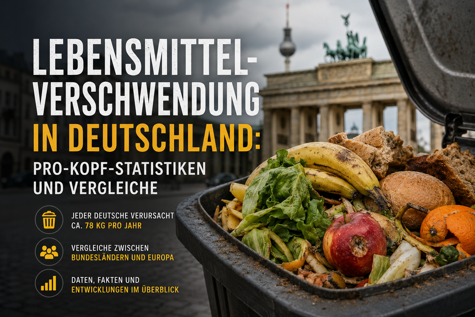 Lebensmittelverschwendung in Deutschland: Pro-Kopf-Statistiken und Vergleiche