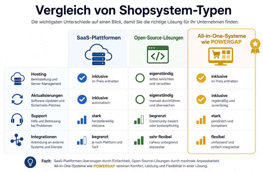 Shopsystem: Auswahl, Kosten und Funktionen für Onlinehändler (Ratgeber 2026)