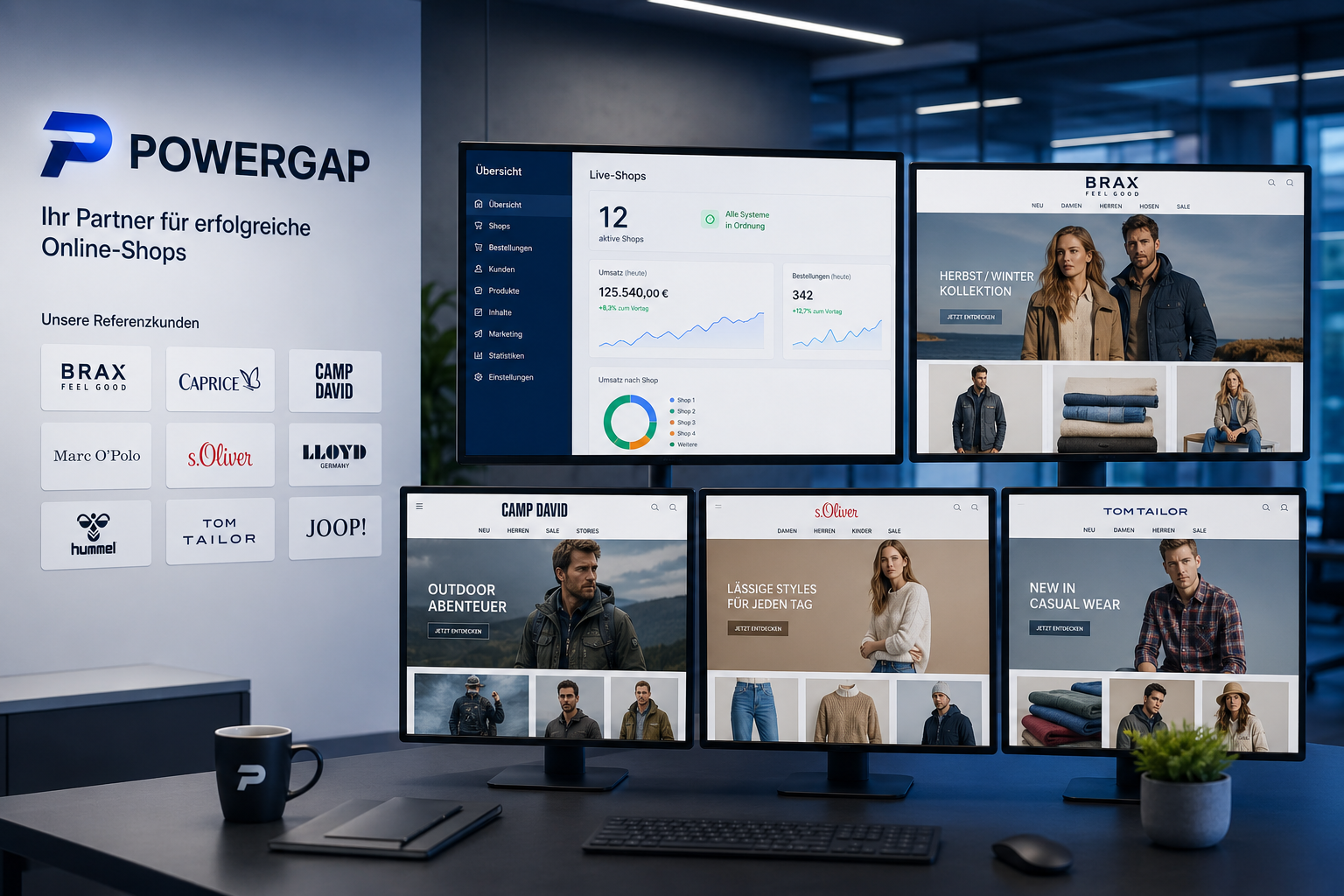 Shopsystem Referenzen: Powergap Onlineshops live – Branchen, Beispiele & Erfahrungen (2026)
