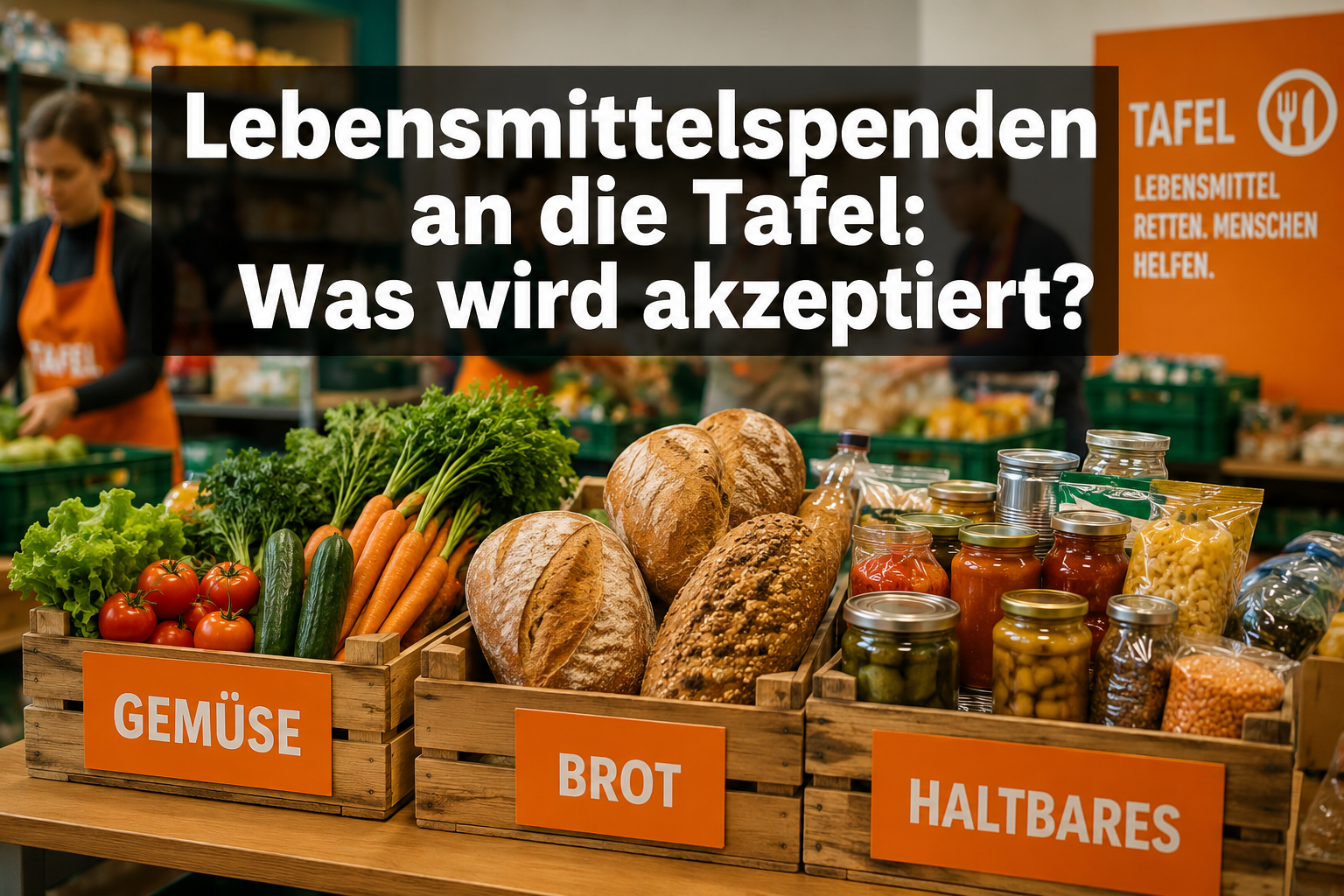 Lebensmittelspenden an die Tafel: Was wird akzeptiert und was nicht