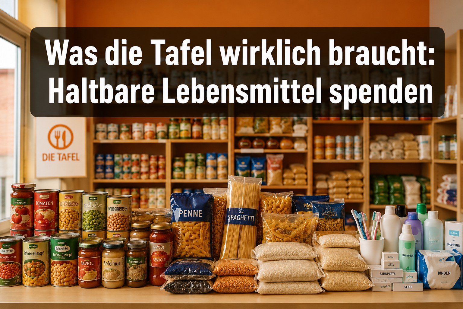 Haltbare Lebensmittel spenden: Was die Tafel wirklich braucht
