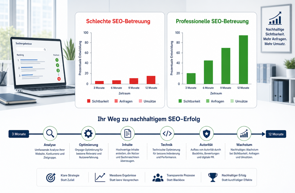 Querformat () Infografik-Illustration: Zwei Säulendiagramme nebeneinander mit deutschen Beschriftungen 'Schlechte