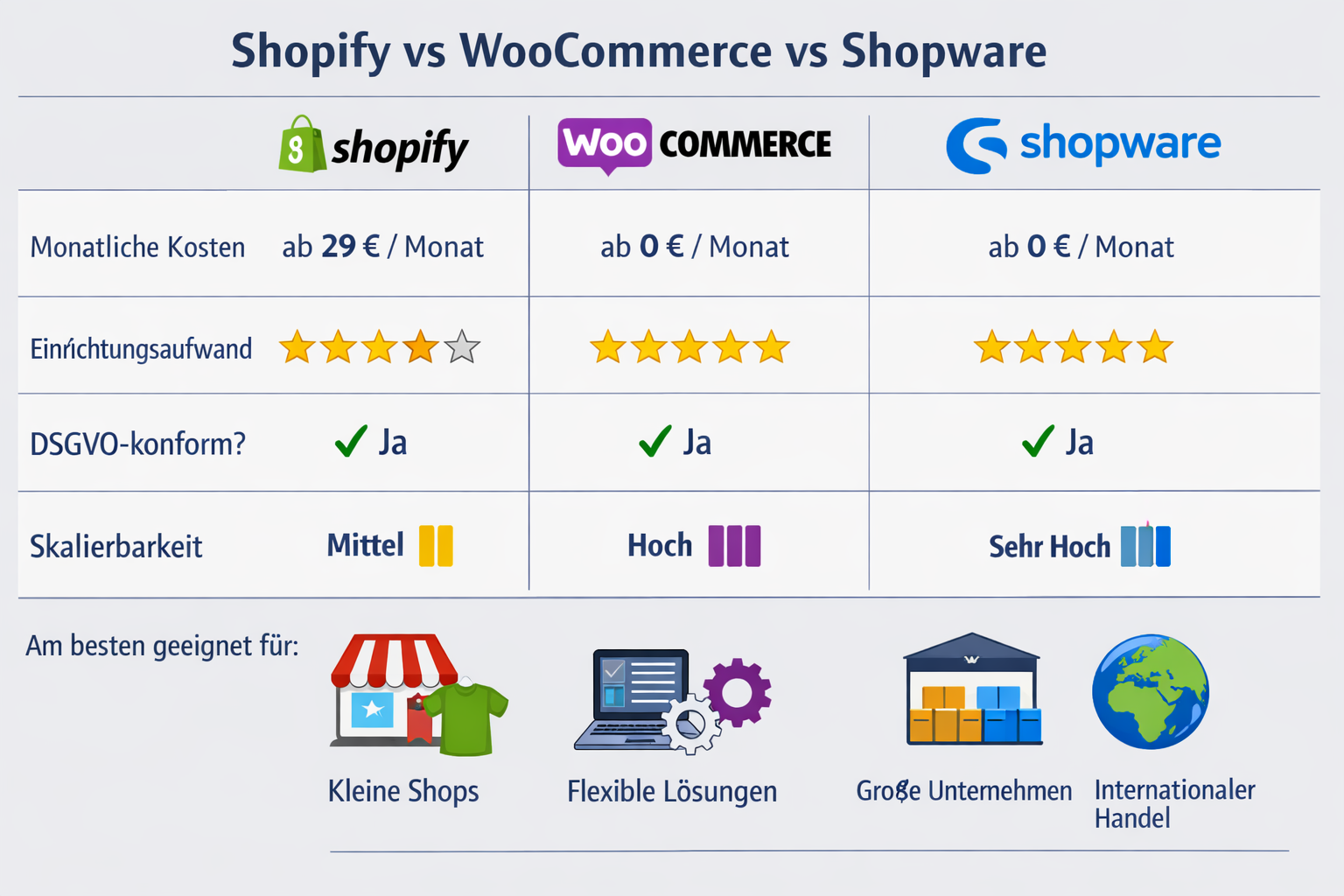 Welche Kriterien entscheiden beim Online-Shop-Systeme-Vergleich?