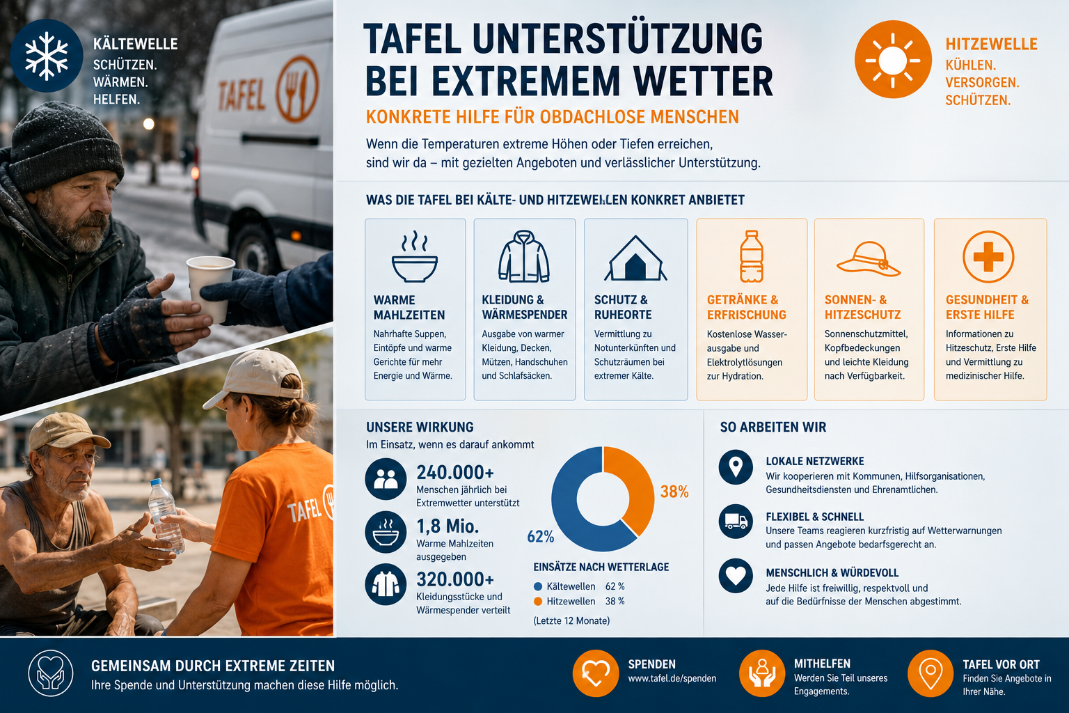 Wie koordinieren Städte Tafel und Notunterkünfte bei Unwettern?
