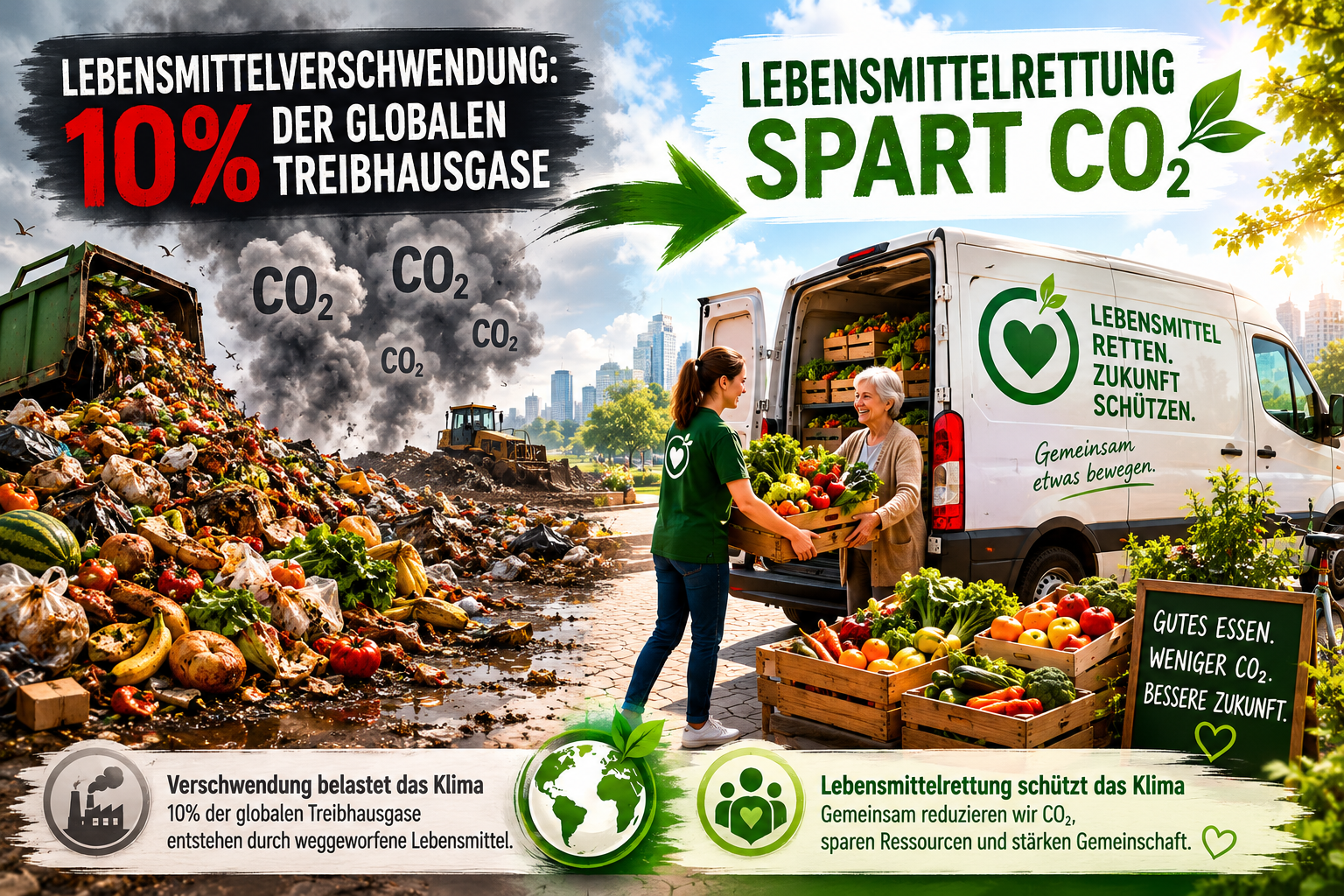 Wie reduziert Lebensmittelrettung CO2-Emissionen?