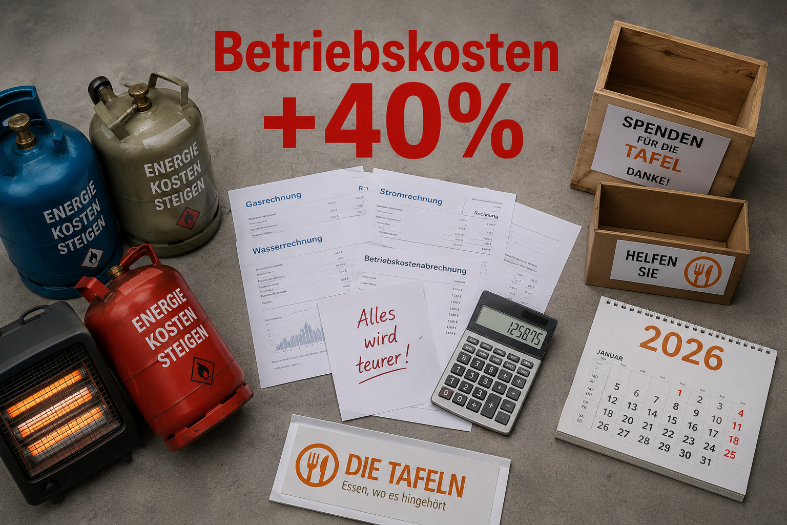 Wie belasten steigende Betriebskosten die Tafeln?