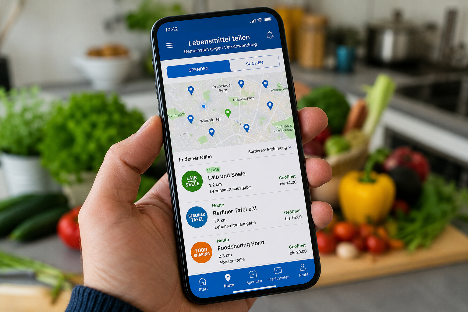 Lebensmittelspenden für Restaurants und Cafés