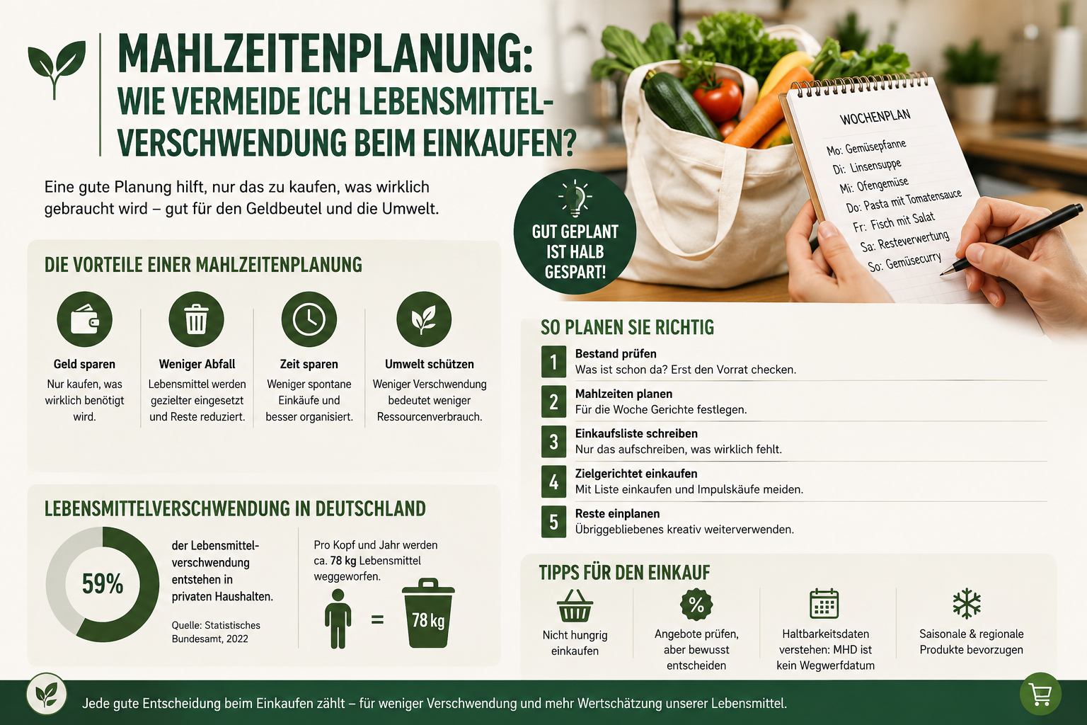 Ist Kompostieren besser als Lebensmittel wegwerfen?
