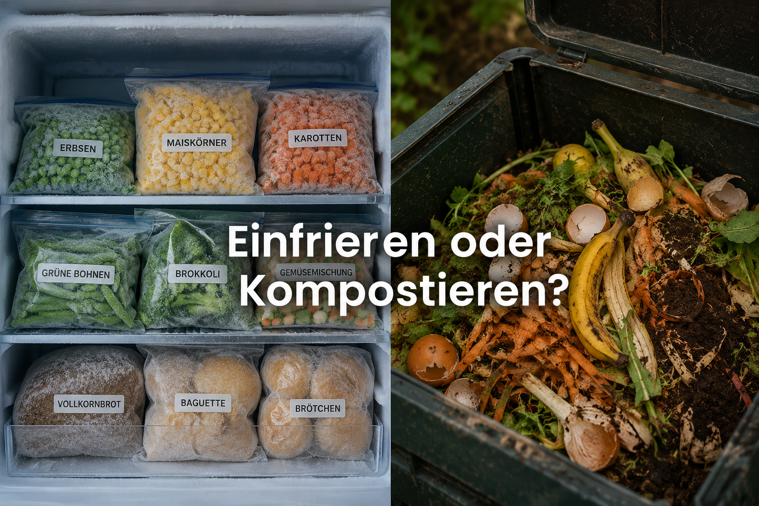 Wie friere ich Lebensmittel richtig ein?