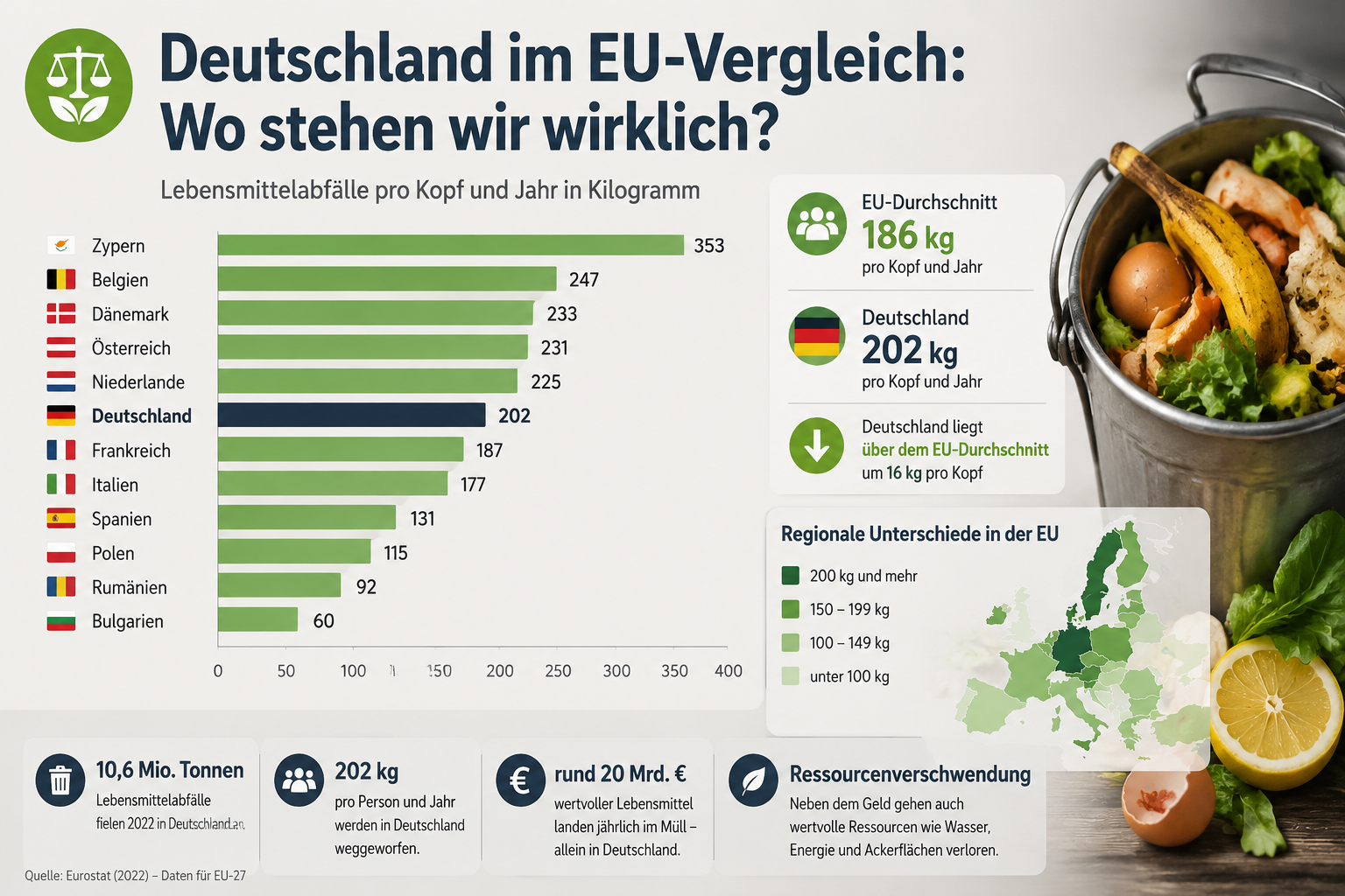 So reduzierst du Lebensmittelverschwendung zuhause