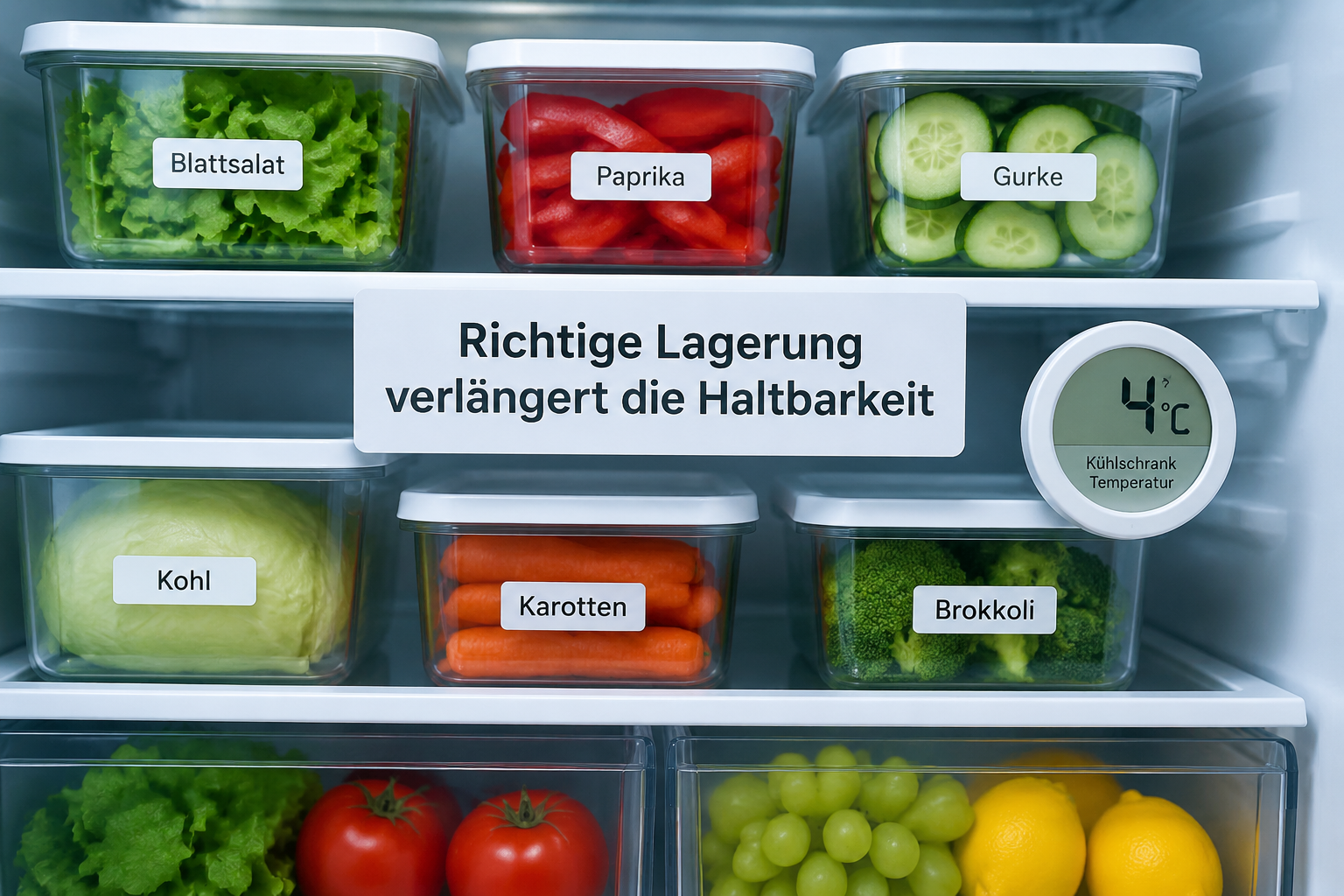 Wie lagere ich Obst und Gemüse richtig, um es länger frisch zu halten?