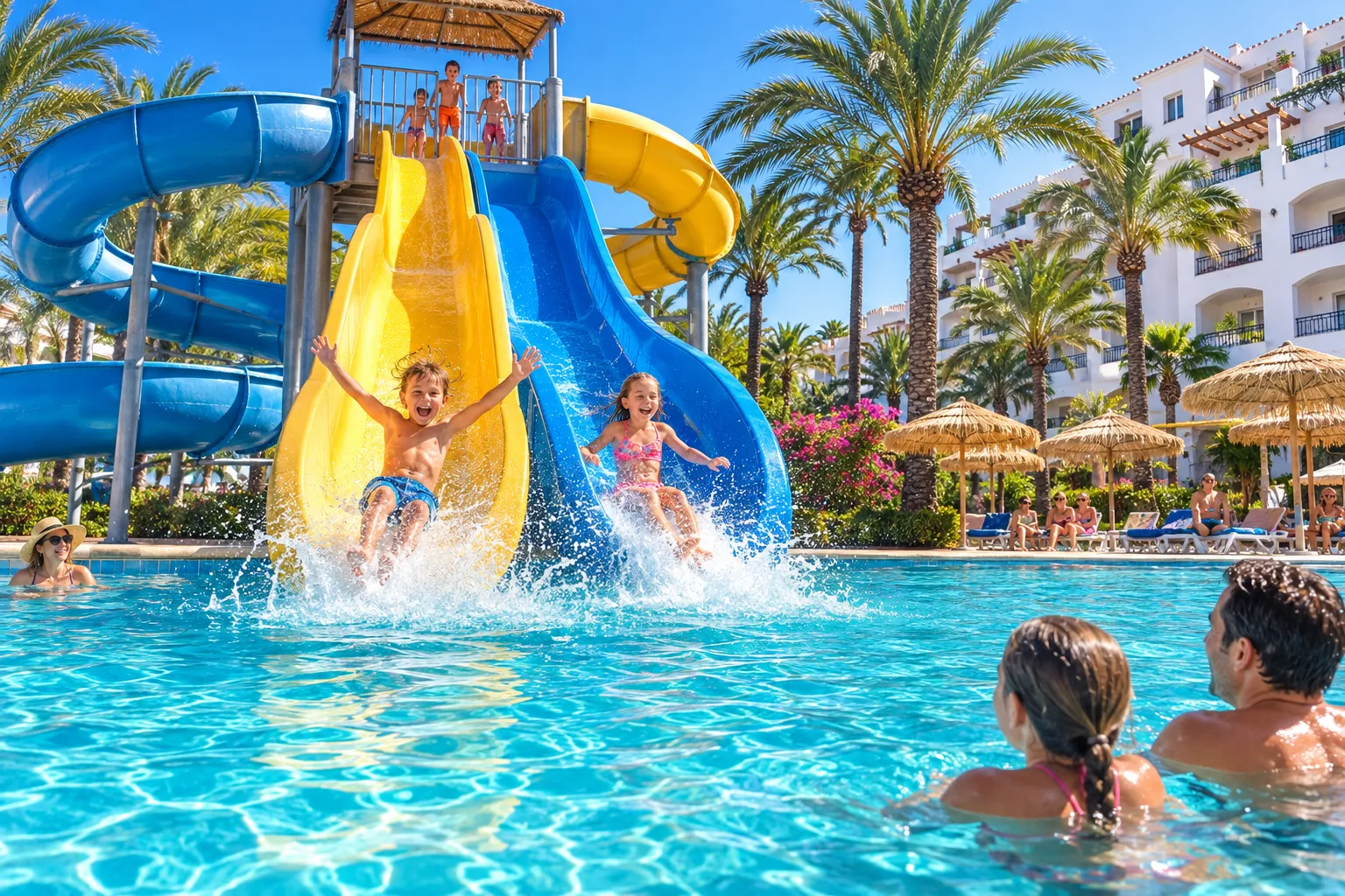 Spanien Familienhotel mit Wasserrutsche und Animation