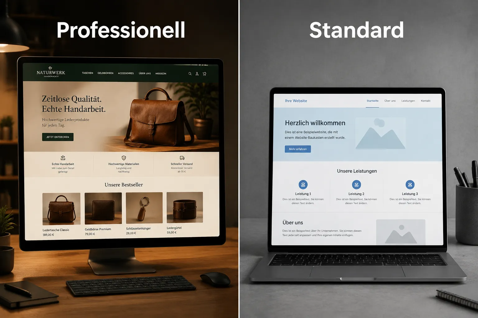 Website-Builder vs. Professionelle Web Design Services